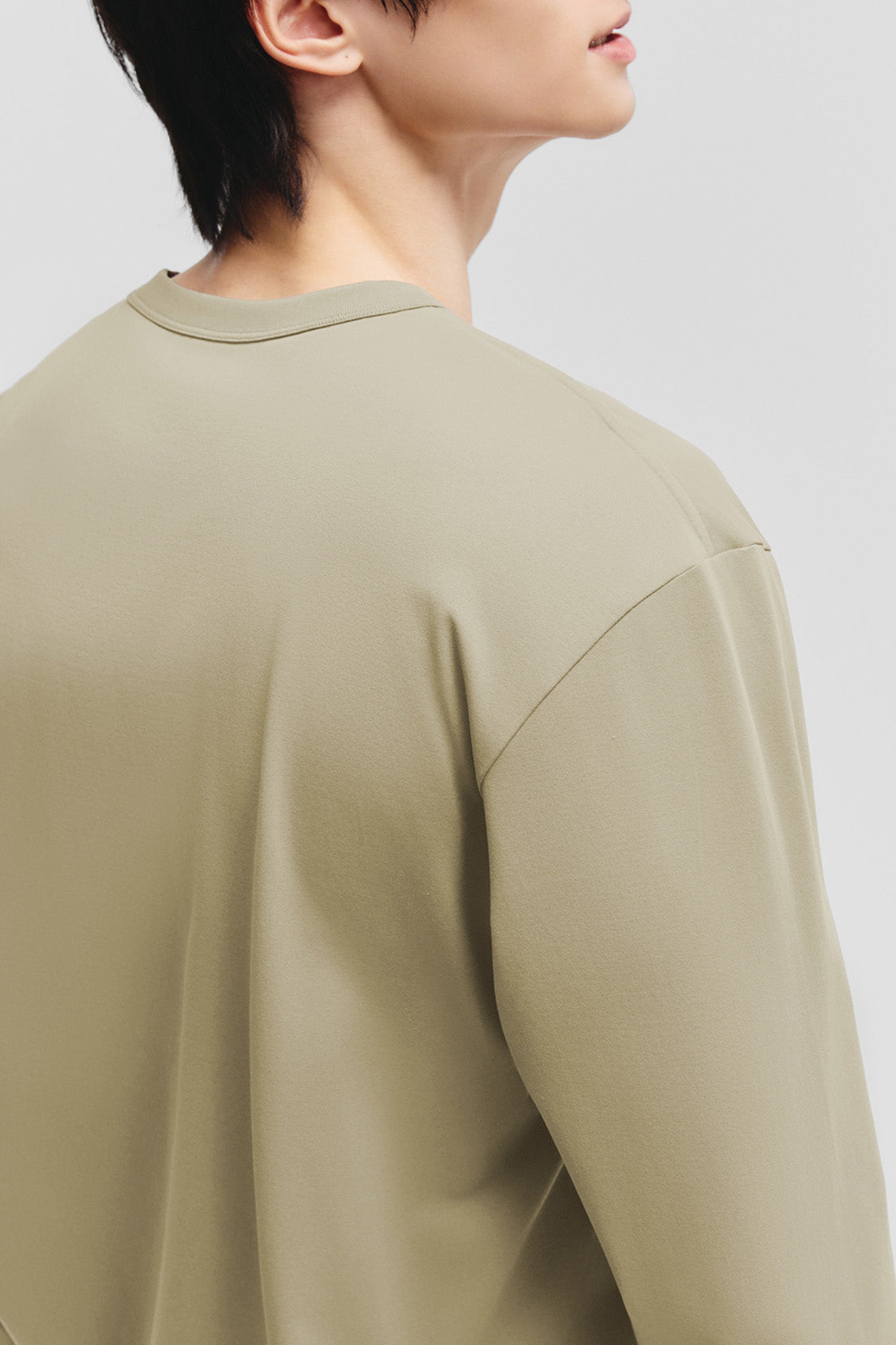 beneunder dryshield mens sweat resistant long sleeve top #color_taupe