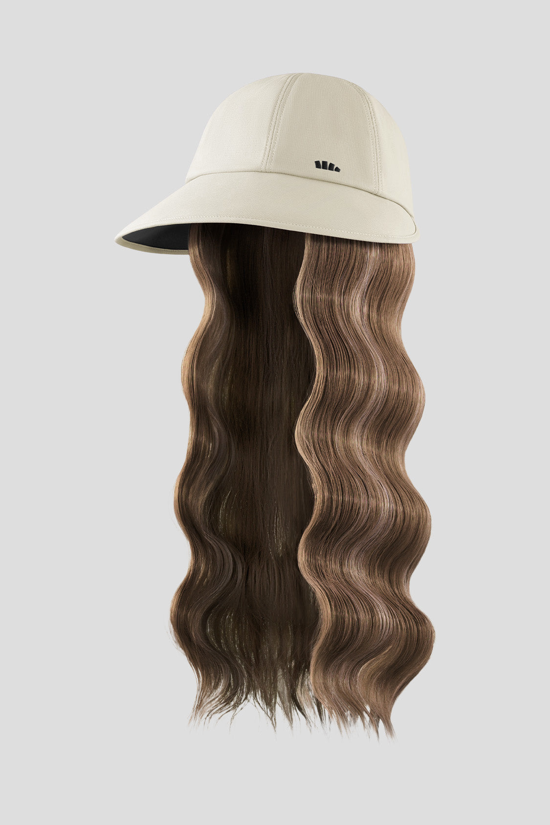 women's puffi-hair sun shield cap with 3d ventilation dome #color_teal cap with golden honey dip waves