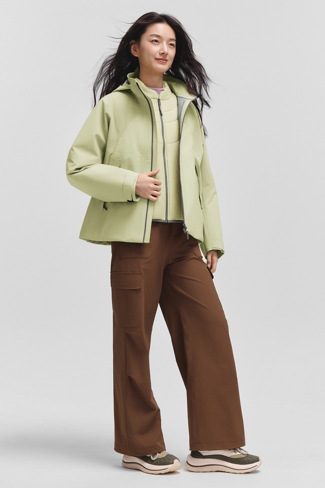 beneunder peakflex – women’s stretch insulated shell jacket (removable hood, warm liner) #color_teal