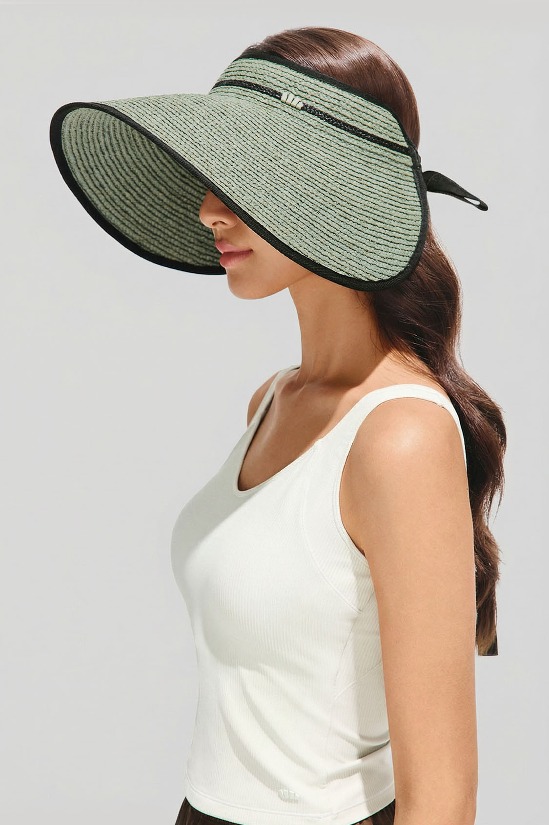 Women's Wide Brim Sun Protection Straw Hat UPF 50+ UL558