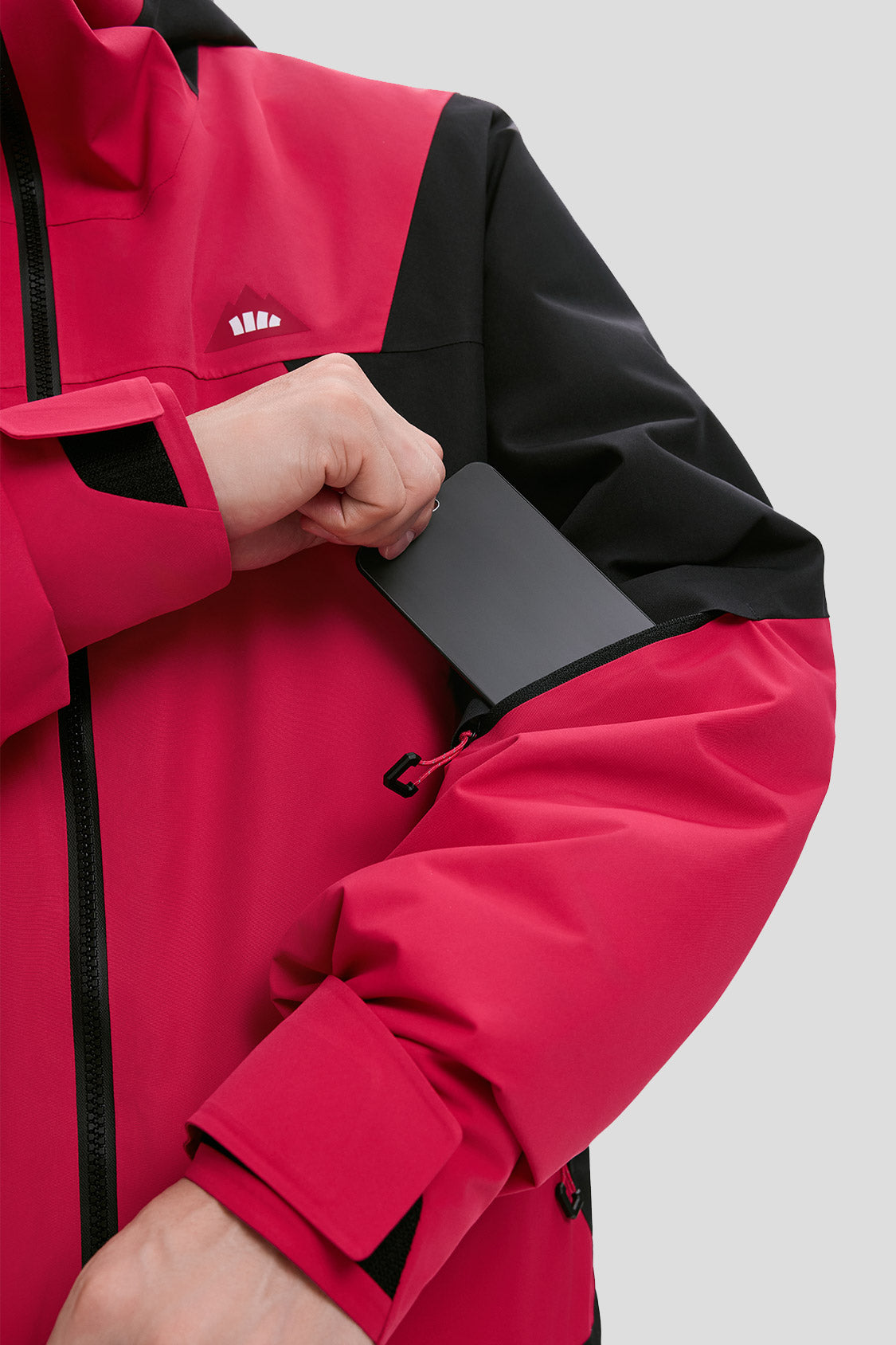 beneunder ski set #color_velvet red - twilight black