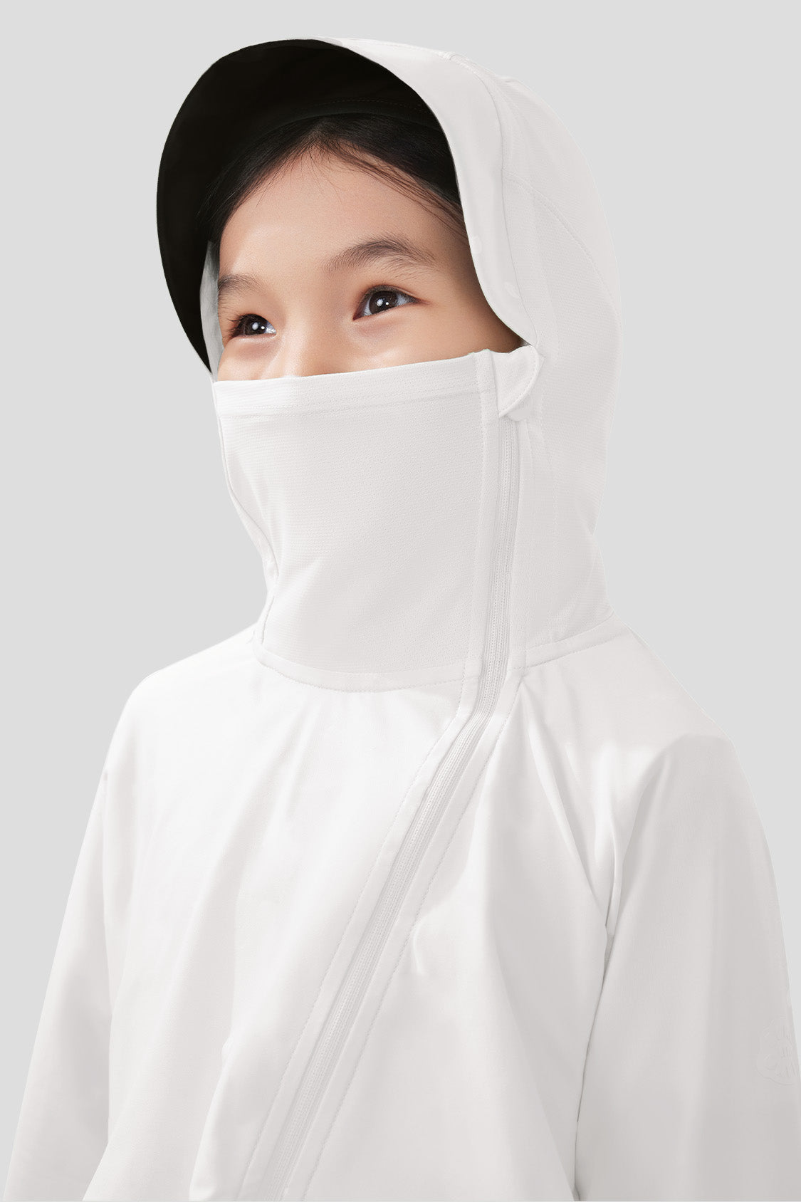 beneunder kid's sun proctection Jacket UPF50+ #color_white