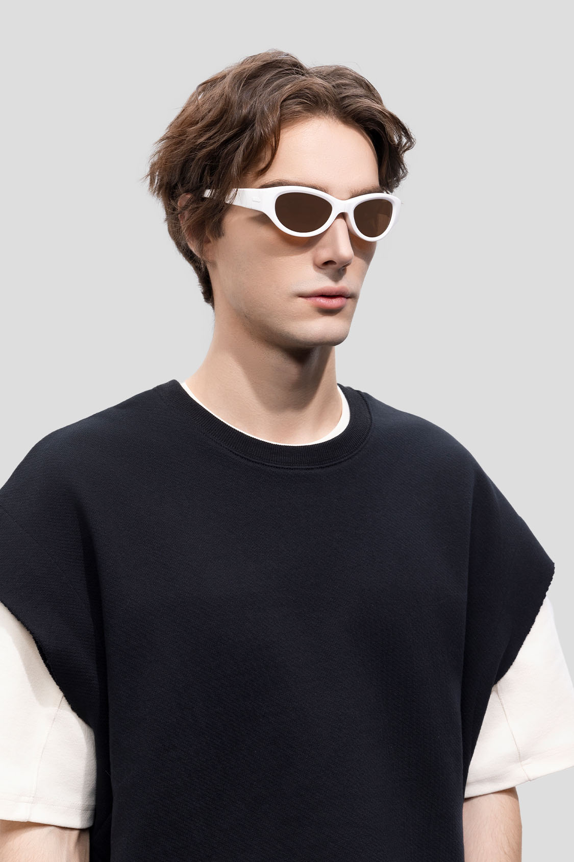 beneunder women's folding sunglasses #color_white