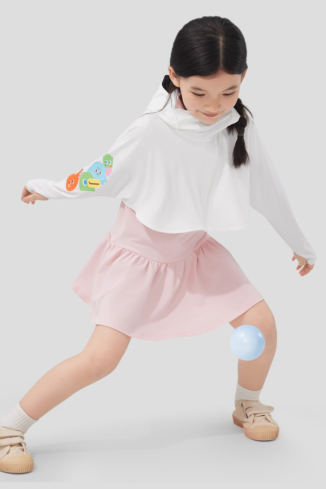 beneunder kid's sun proctection Jacket UPF50+ #color_white