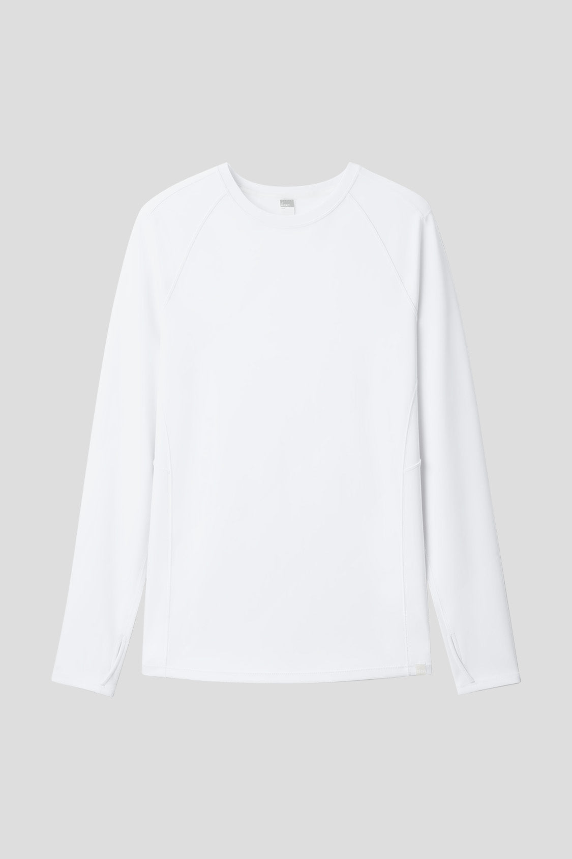 beneunder gopod womens memory cotton stretch long sleeve tee#color_white