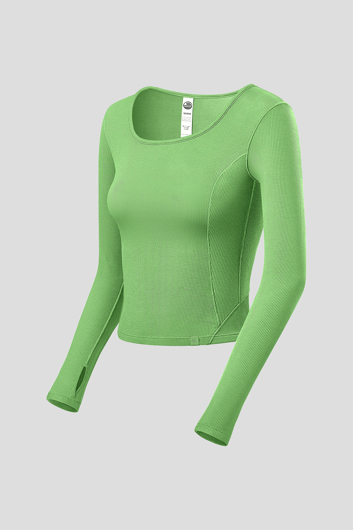 Women's Short U-Neck Skin-Fit Long Sleeve Shirt