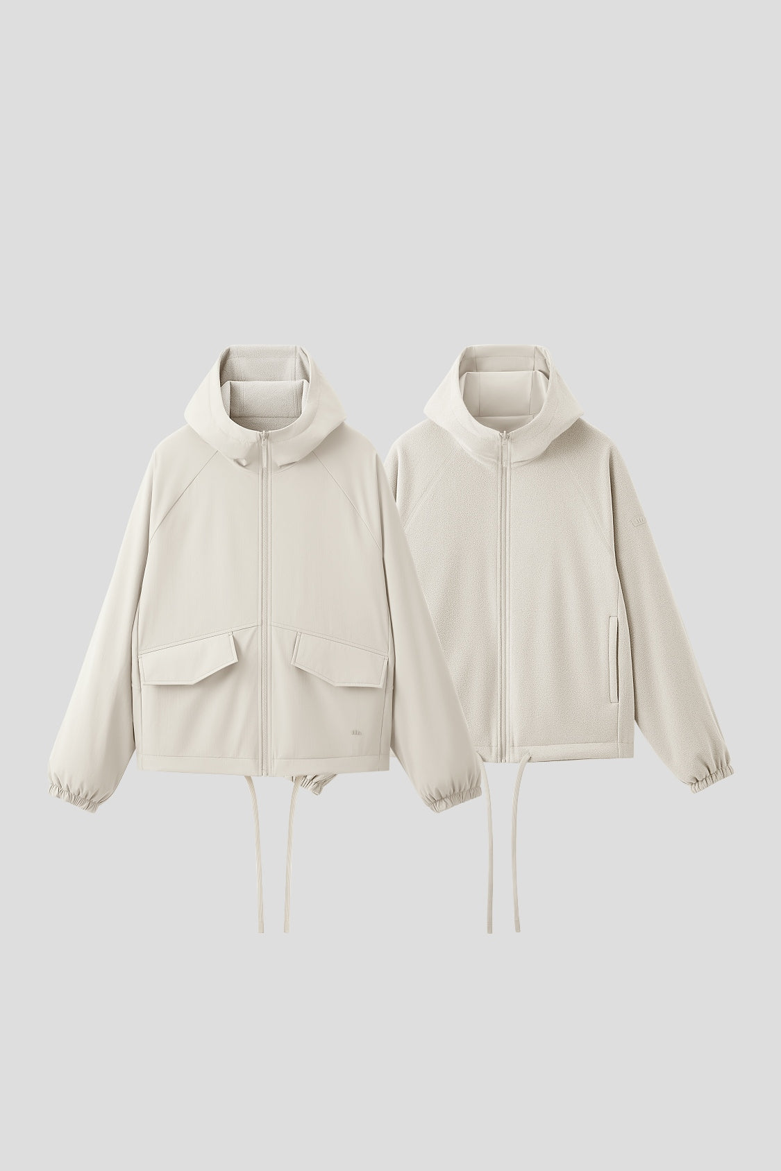 Veste réversible à capuche pour femme en polaire micro (chaleur moyenne) PM030