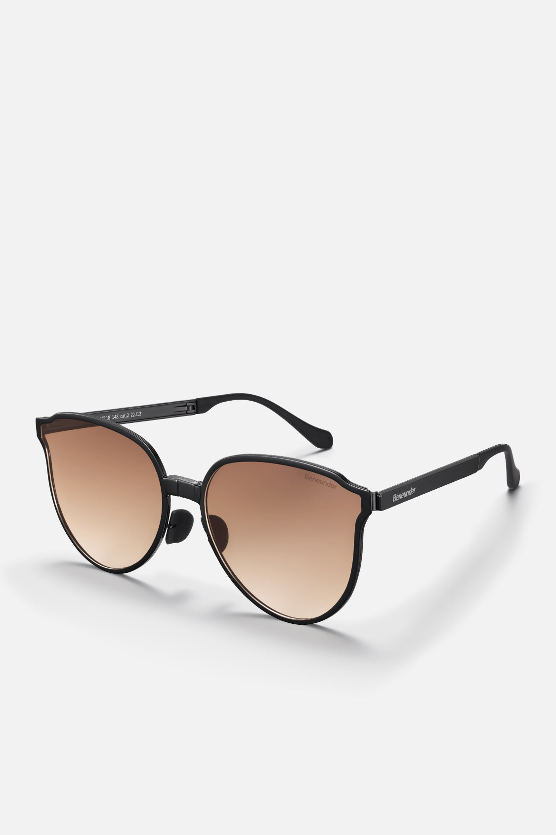 beneunder ultra-lightweight foldable sunglasses uv400 #color_charcoal tea