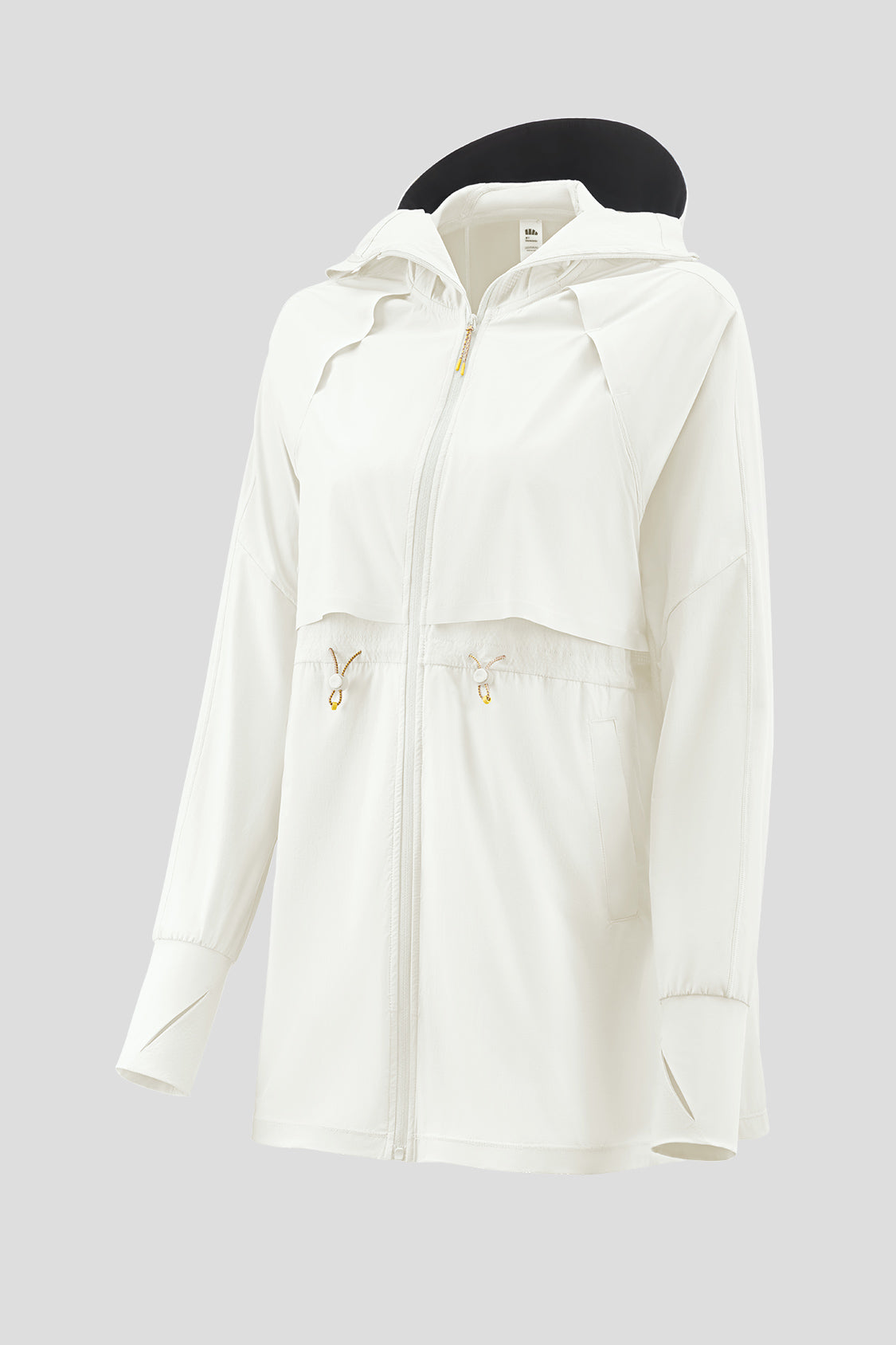 beneunder yunzi yee  women's ultra-lightweight mid-length sun protection clothing UPF50+ #color_creamy milk white