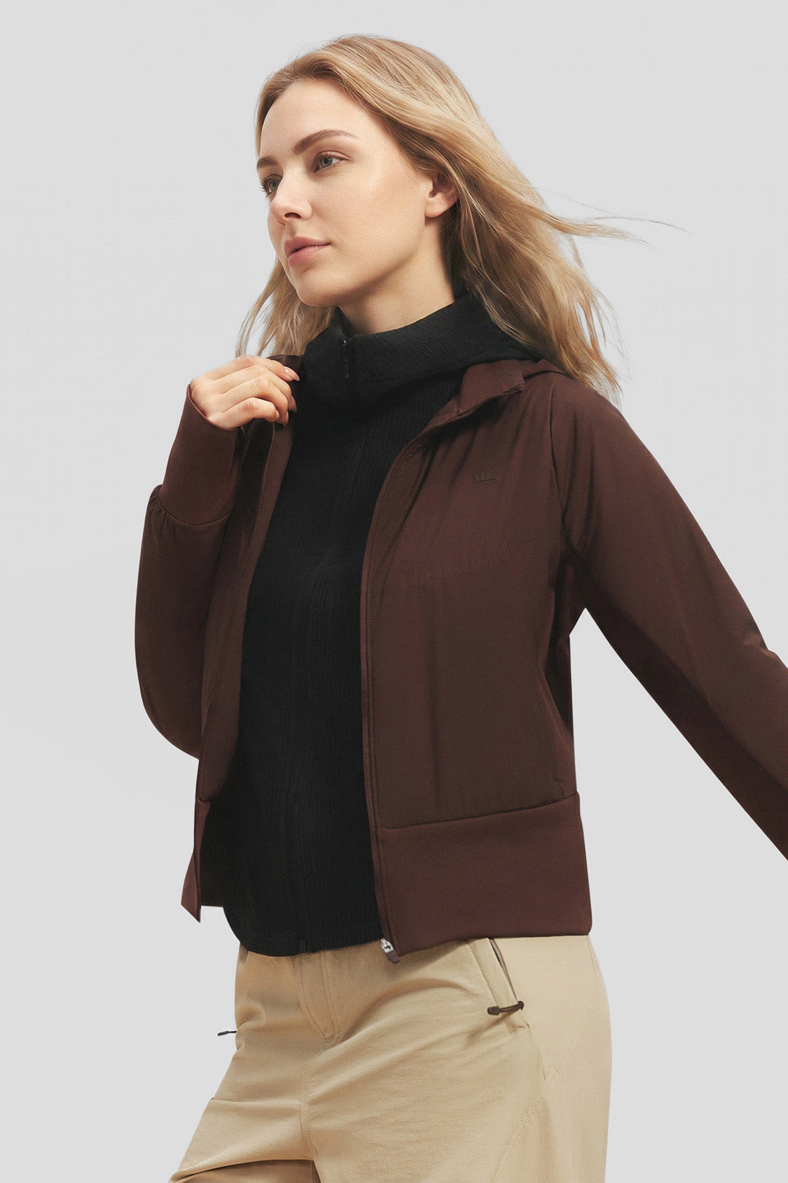 Women's Stretch Cropped Insulated Jacket (Mid Warmth) CL014