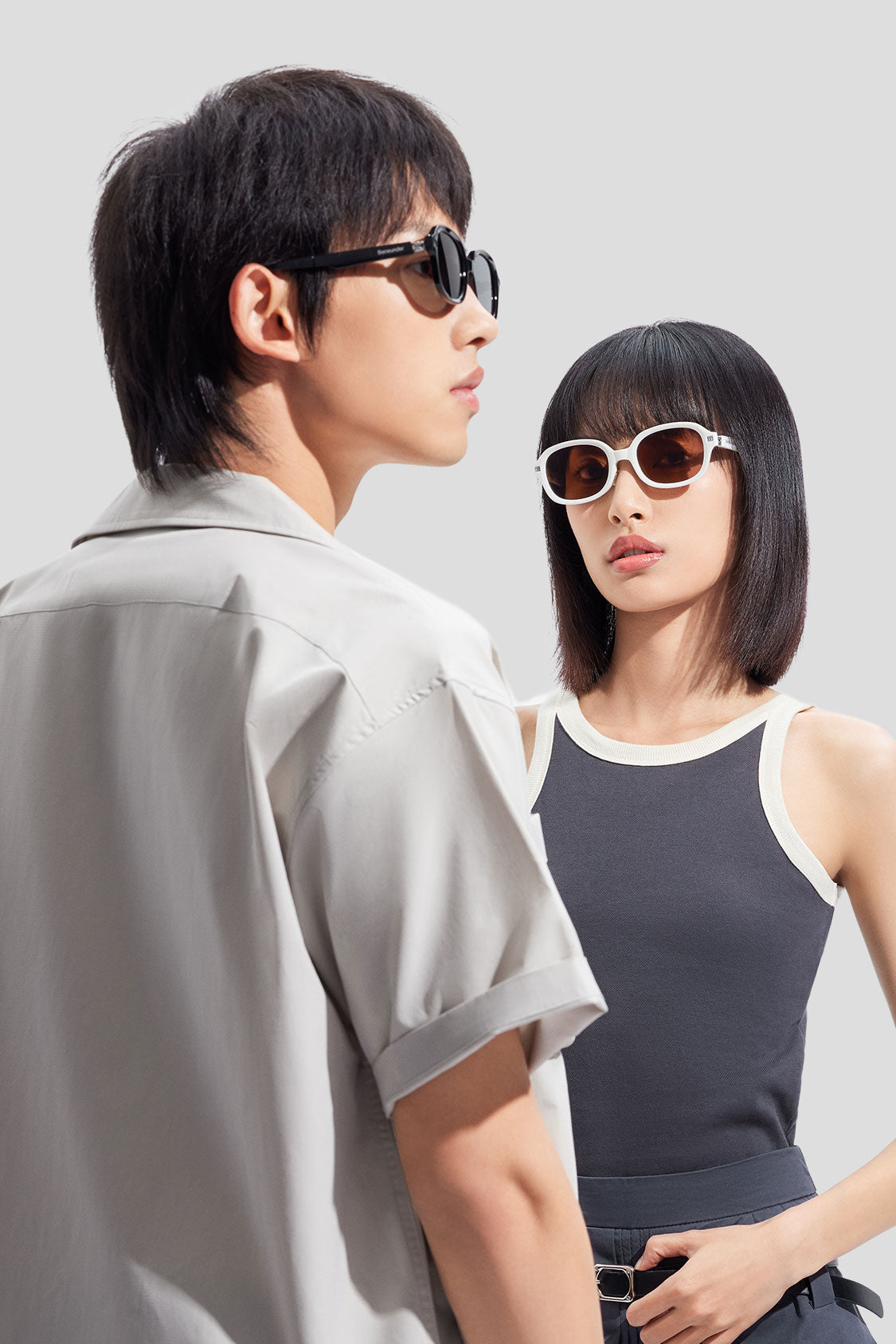 beneunder unisex down clarion folding classic sunglasses #color_thermaltan black