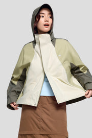 beneunder women's jacket #color_graphite gray & pale yellow