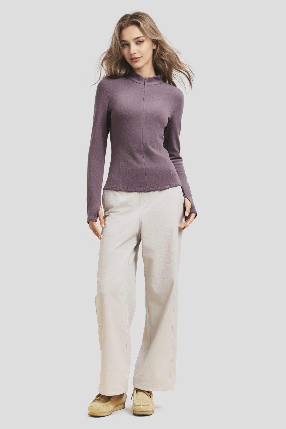 Women's High-Stretch Fleece Half-Zip Base Layer Top PM002/PM006