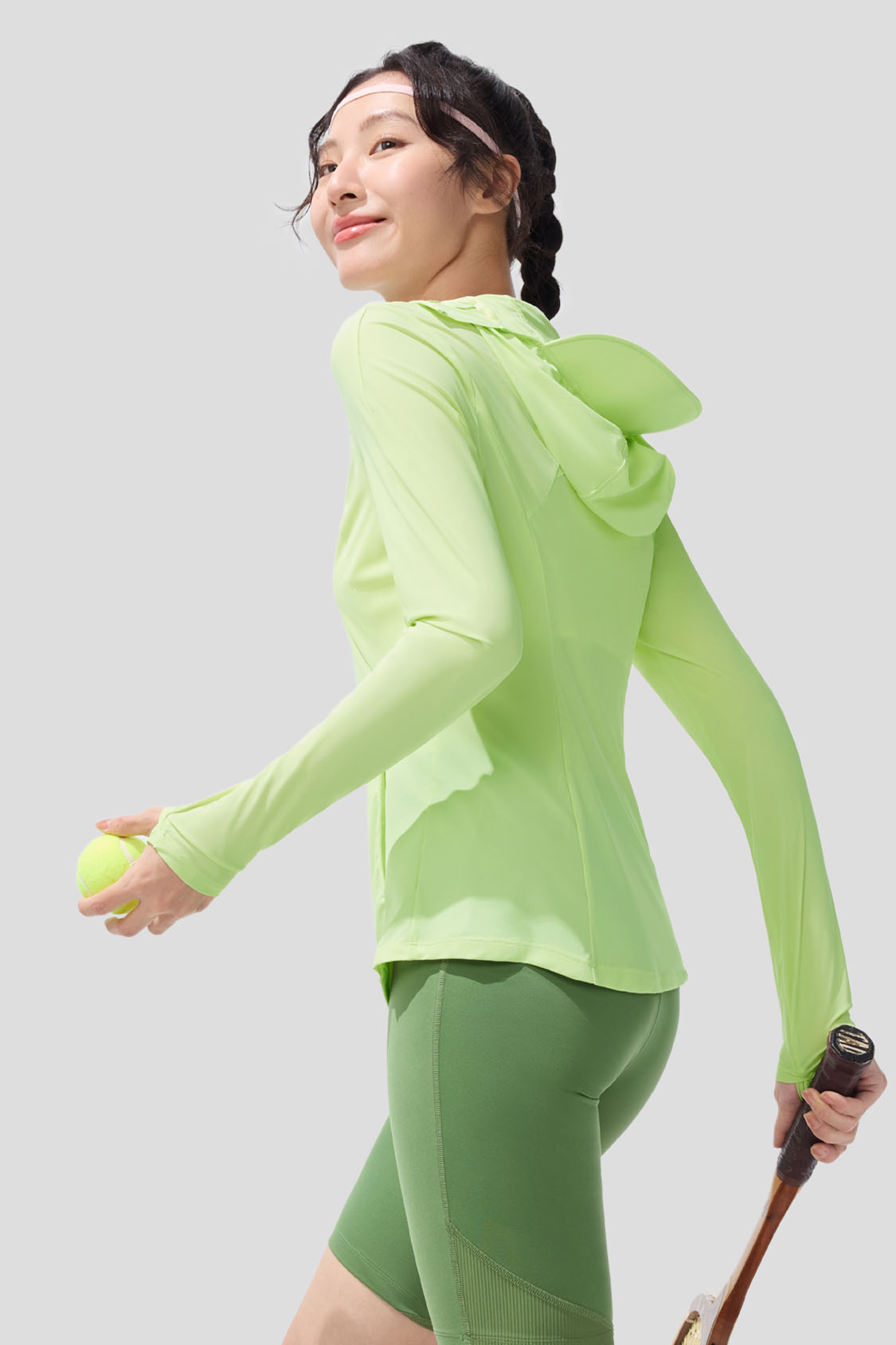 beneunder women's sun protection jacket #color_green