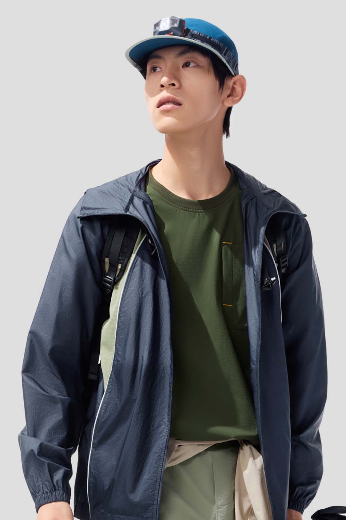 beneunder men's sun protection jacket #color_blue