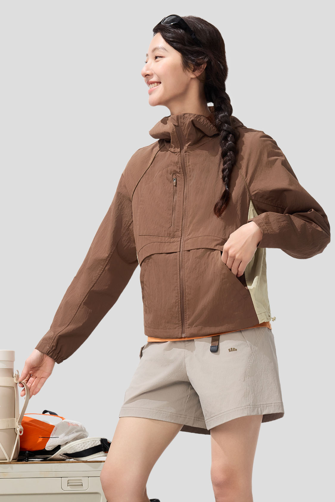 beneunder women's jacket #color_brown - coffee