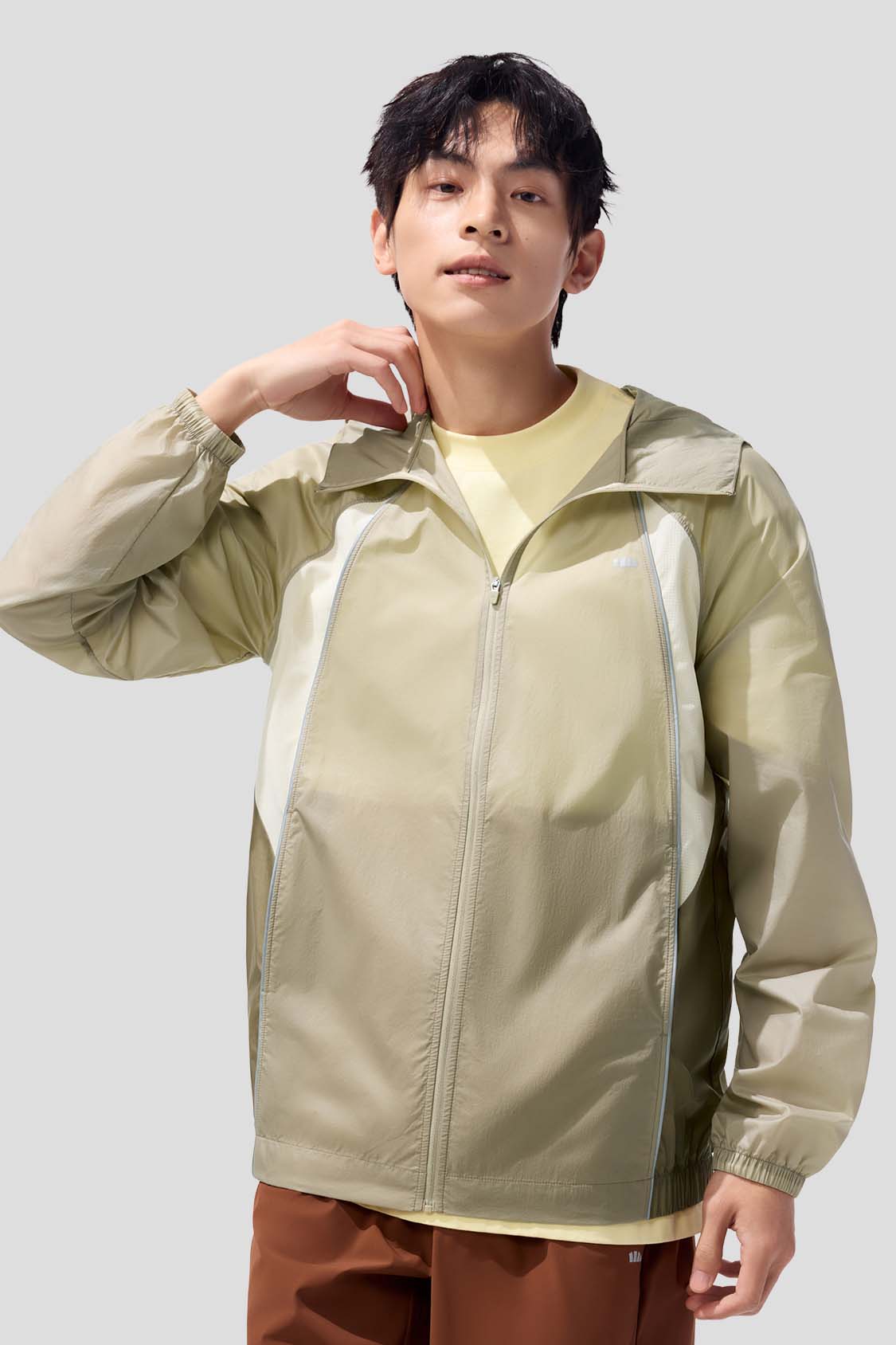 beneunder men's sun protection jacket #color_coffee