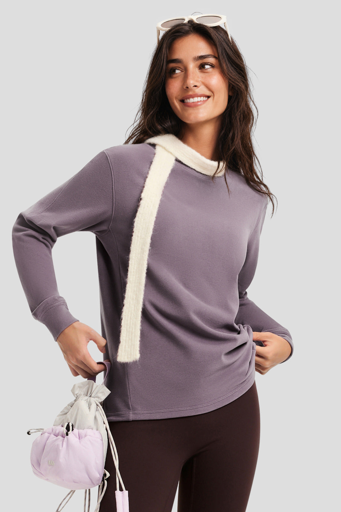 Unisex Stretch Fleece Long-Sleeve T-Shirt (Mid Warmth) PM043