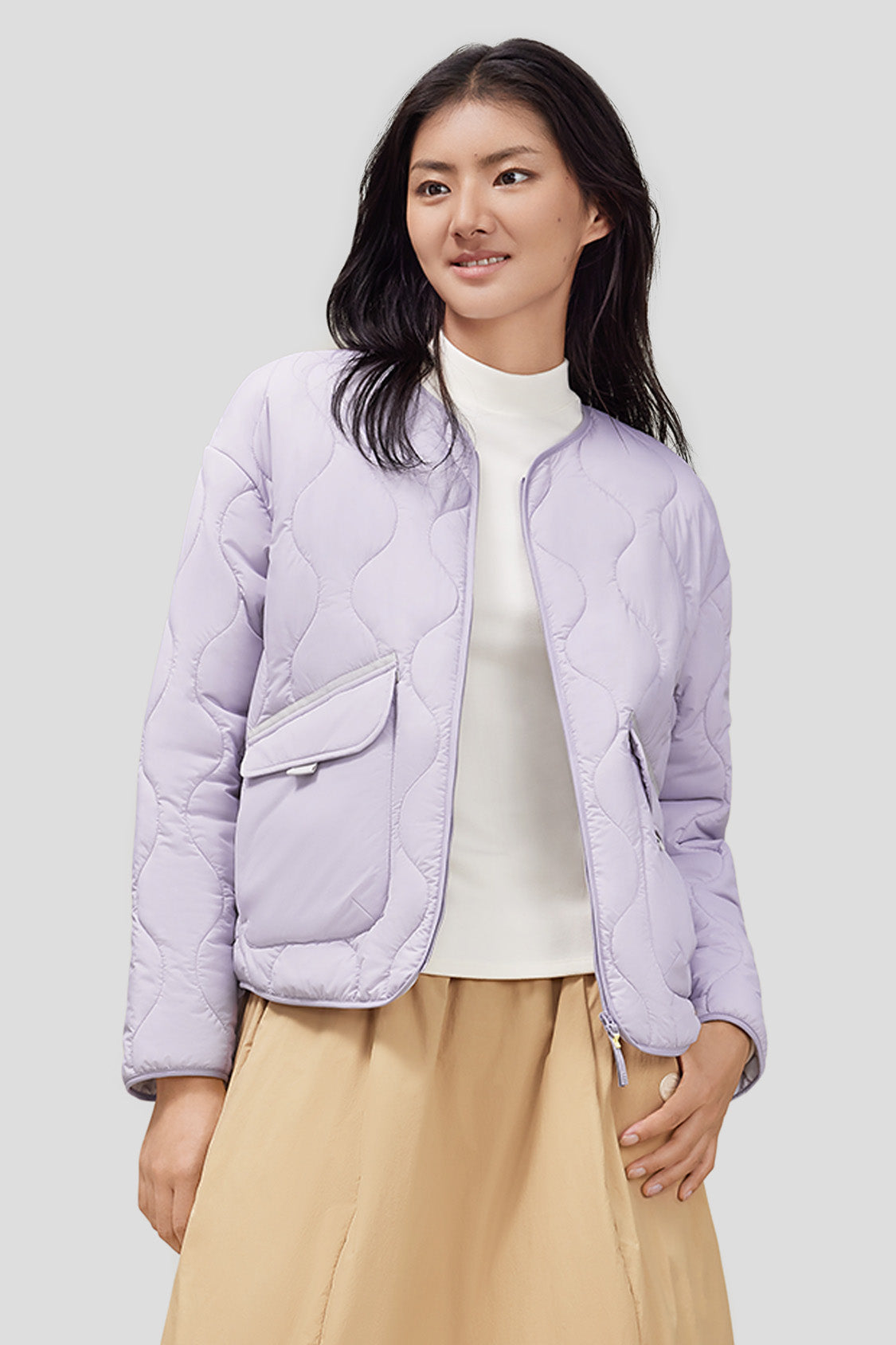 beneunder women's lightweight quilted jacket #color_lavender purple