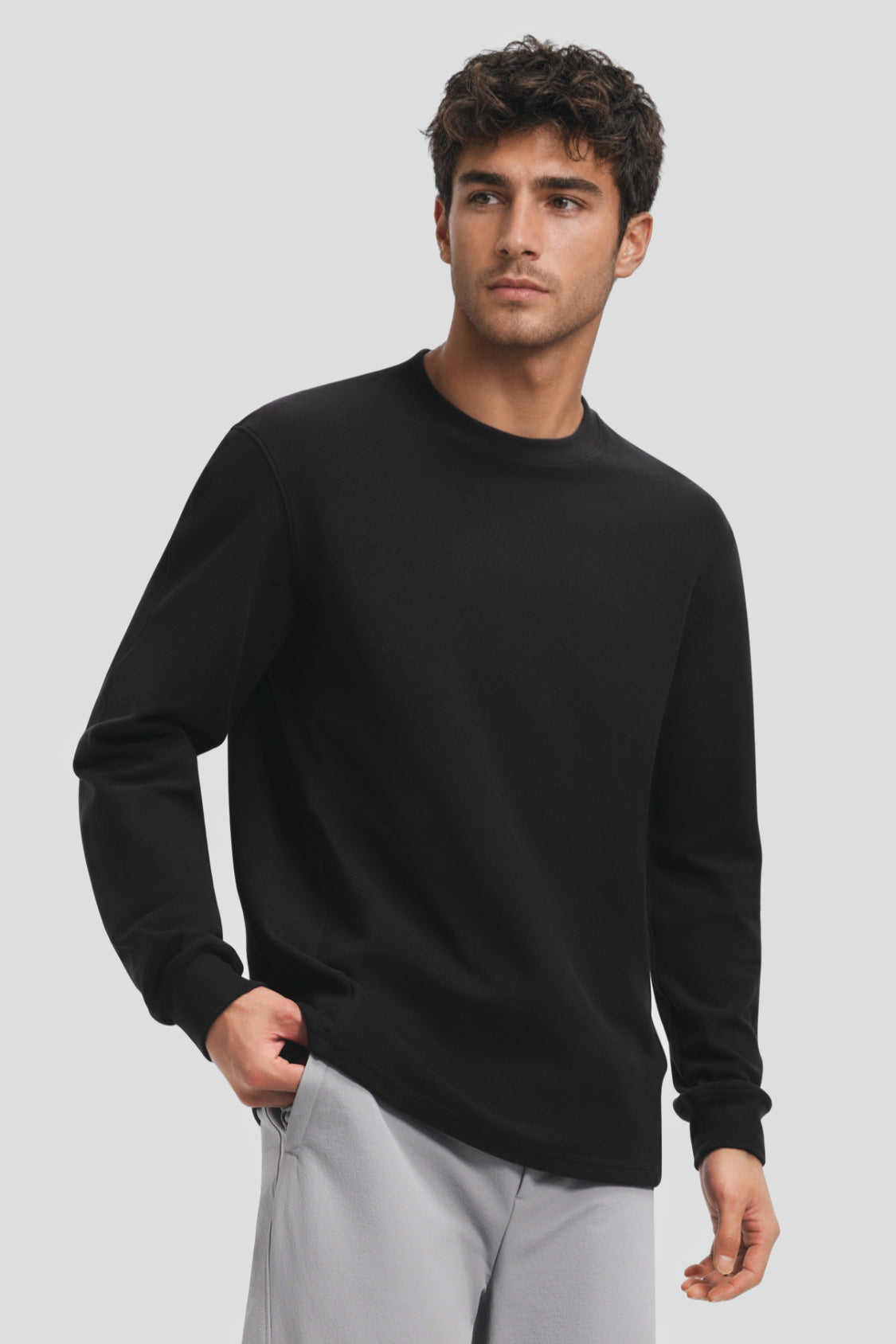 Unisex Stretch Fleece Long-Sleeve T-Shirt (Mid Warmth) PM043