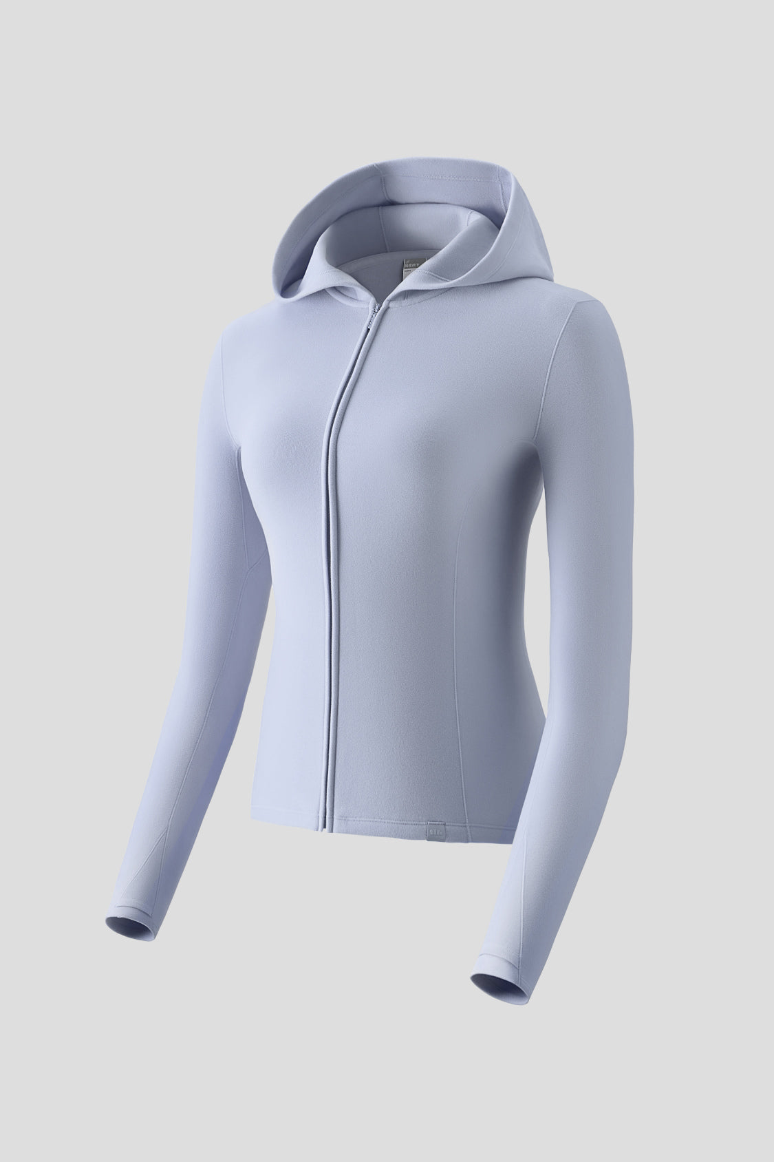 Women's High-Stretch Fleece Two-Way-Zip Hooded Base Layer Top (Mid Warmth) PM023