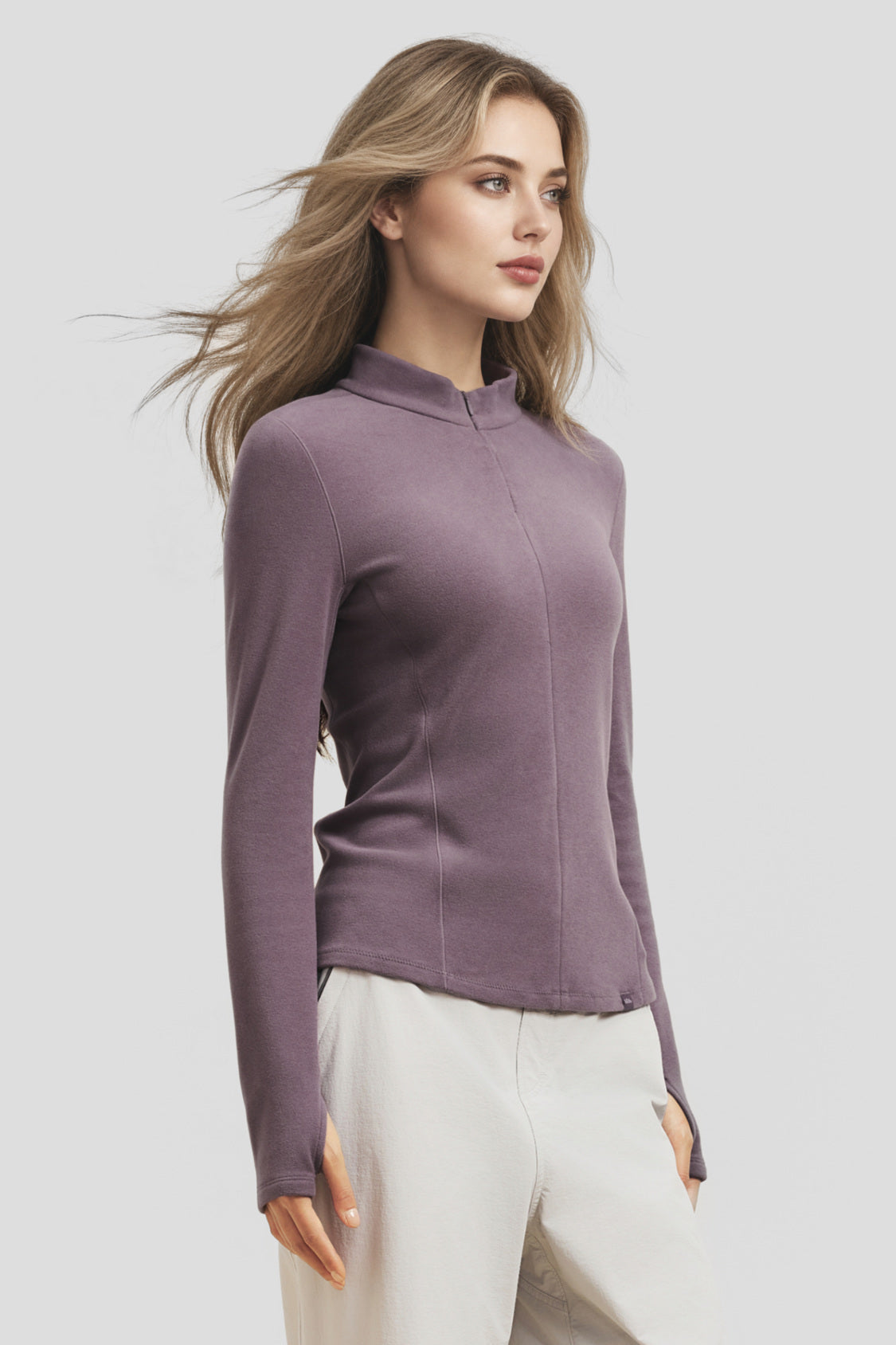 Women's High-Stretch Fleece Half-Zip Base Layer Top PM002/PM006