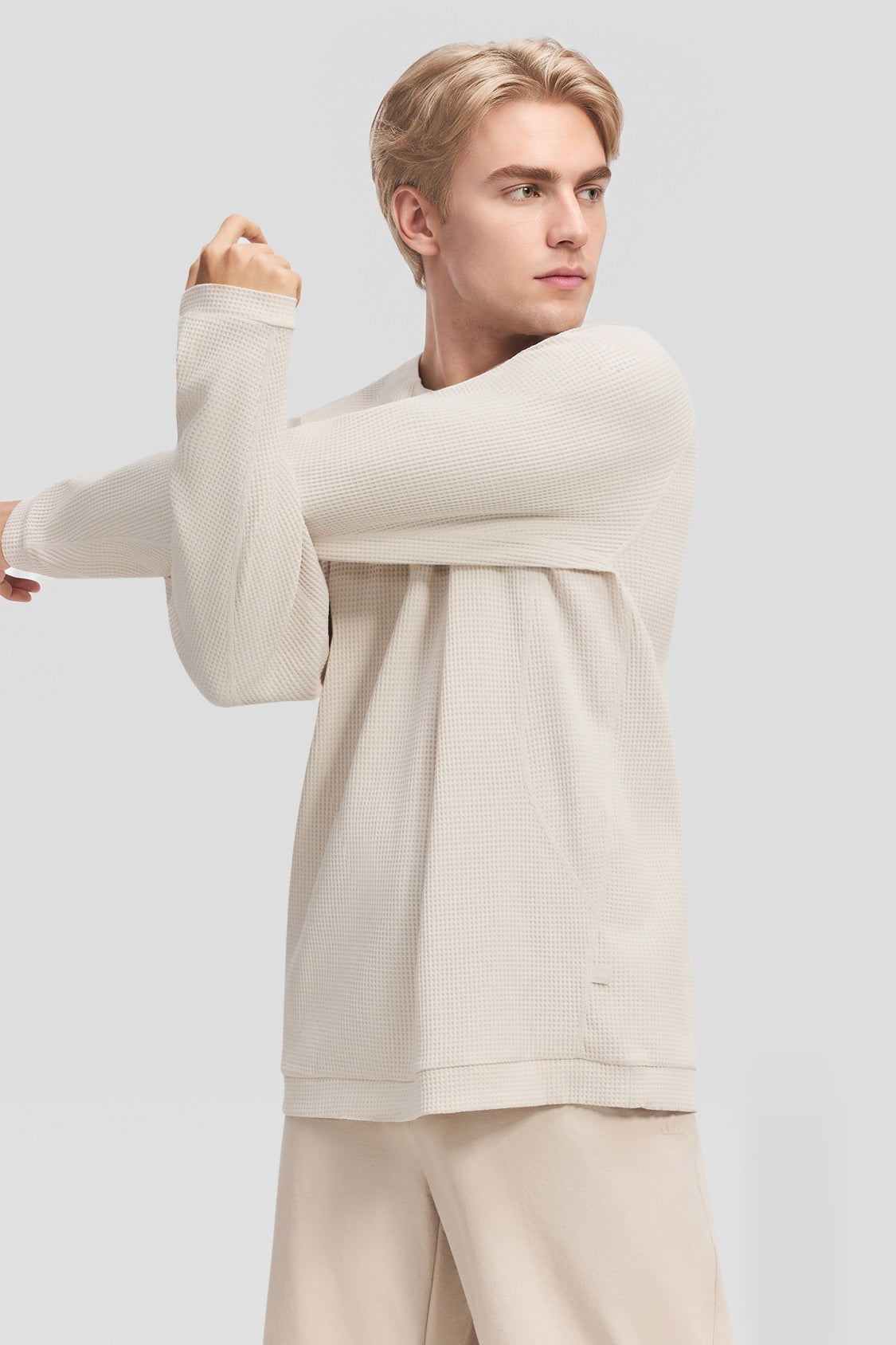 Men's Stretch Breathable Long-Sleeve Henley T-Shirt CT014