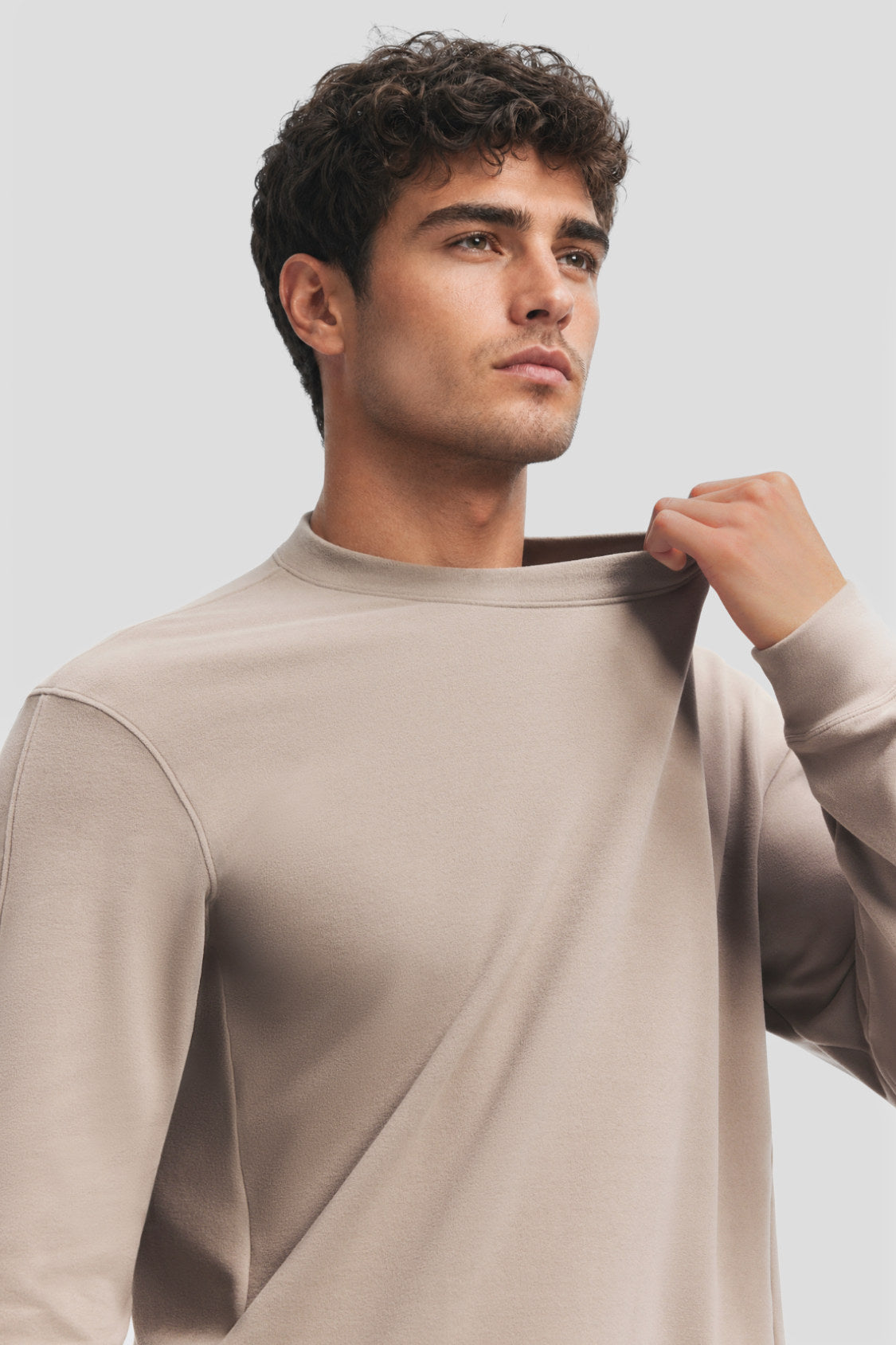 Unisex Stretch Fleece Long-Sleeve T-Shirt (Mid Warmth) PM043