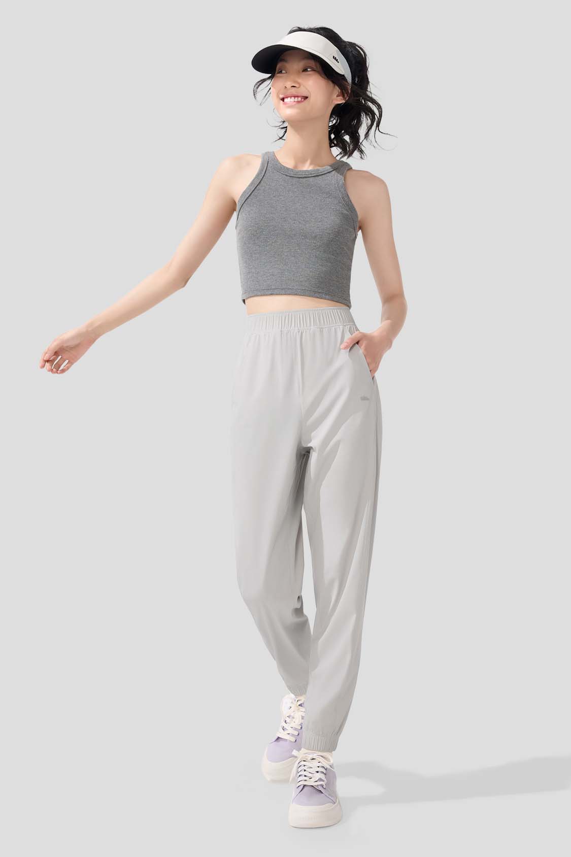 beneunder women's sport cooling pants #color_gray