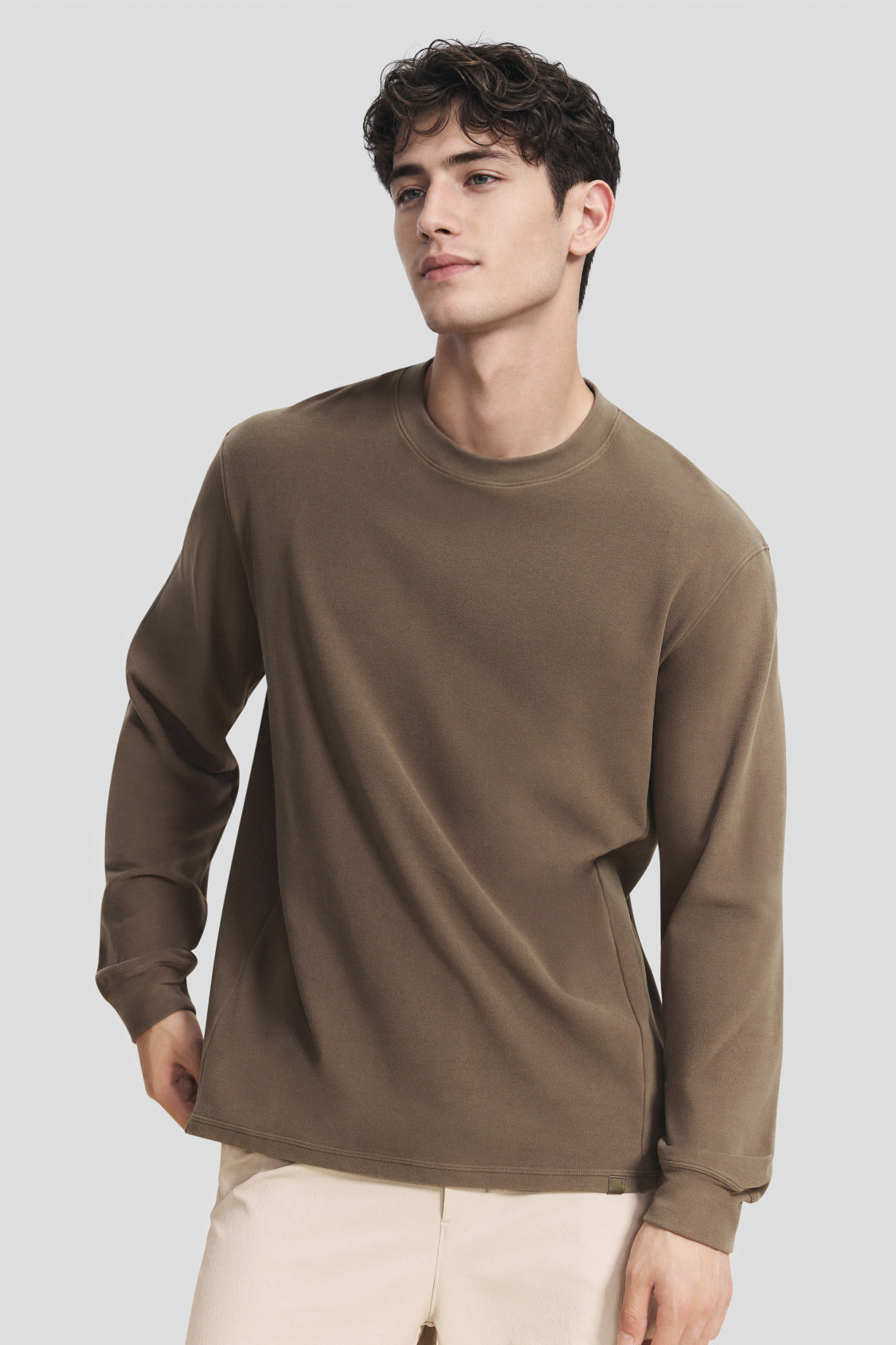Unisex Stretch Fleece Long-Sleeve T-Shirt (Mid Warmth) PM043