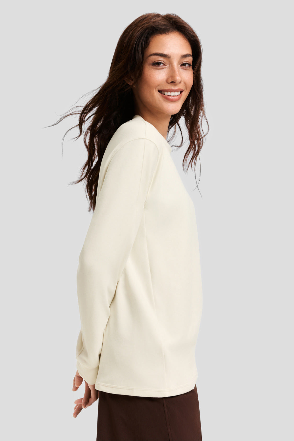 Unisex Stretch Fleece Long-Sleeve T-Shirt (Mid Warmth) PM043