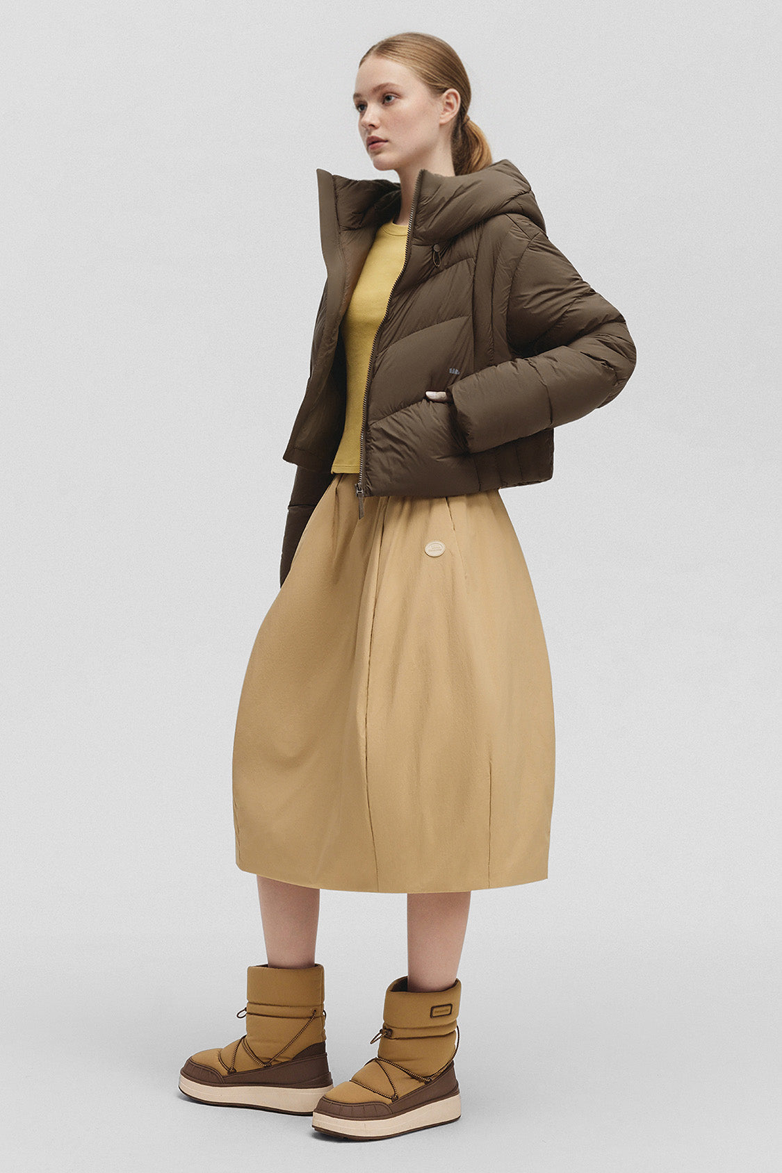 beneunder lofthaven womens extra warmth short down jacket #color_brown