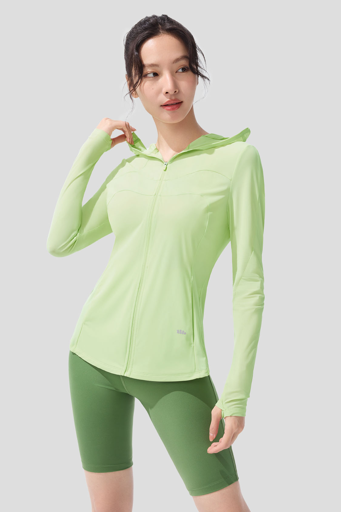 beneunder women's sun protection jacket #color_green