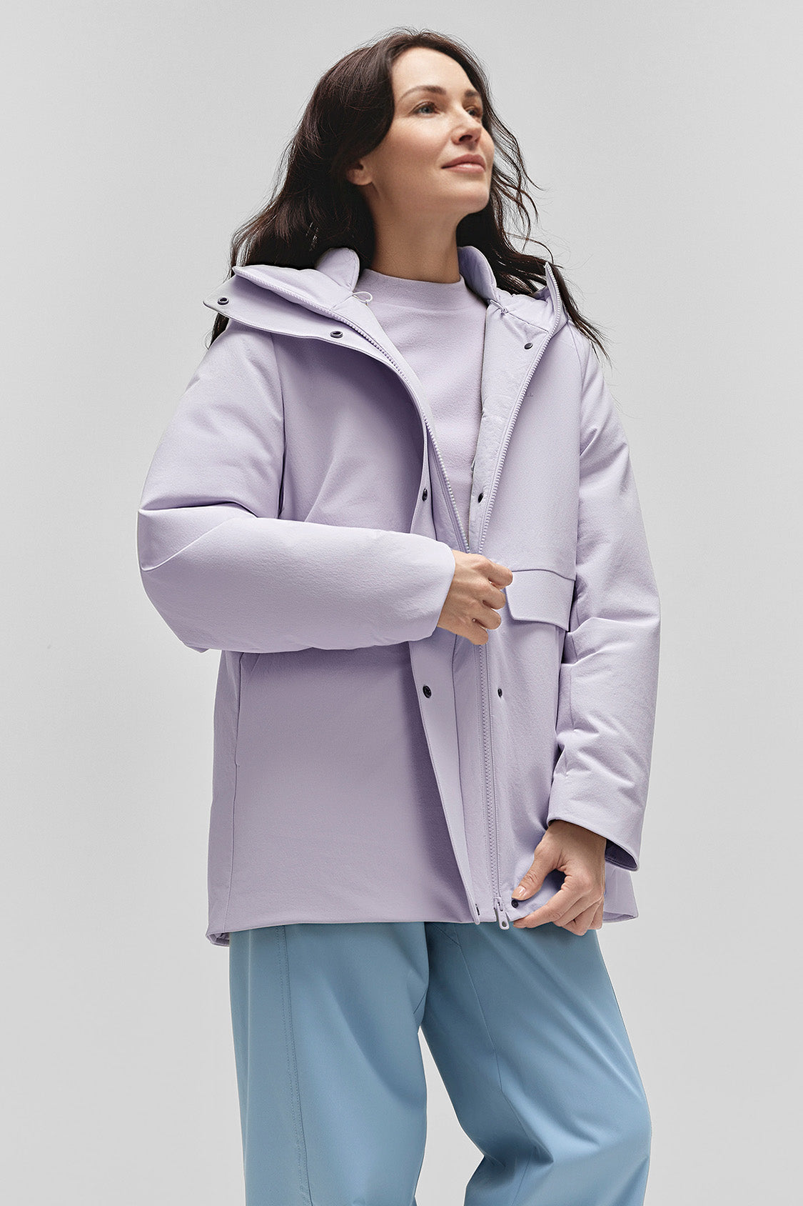 StormCurve – Women’s Windproof Waist-Cinched Down Coat (Mid-Length, Extreme Warmth)