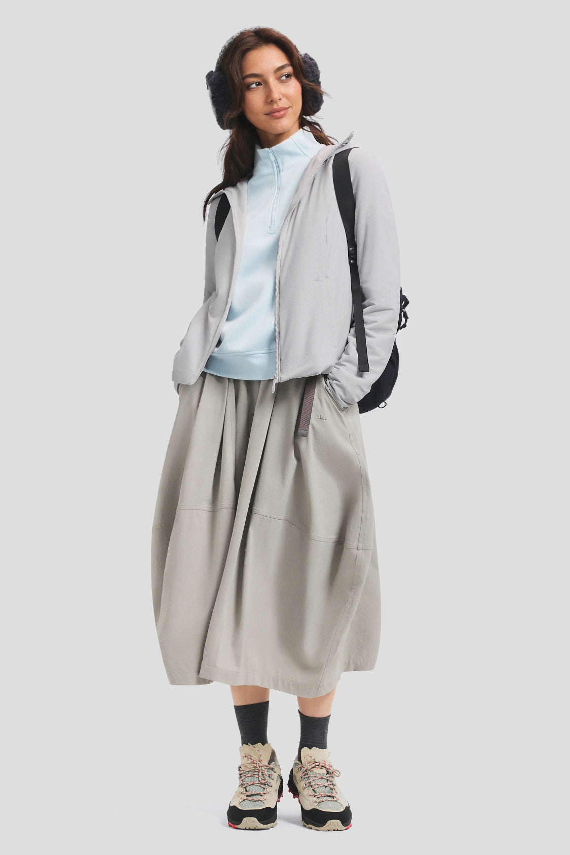 Women's Stretch Hooded Insulated Jacket (Light Warmth) EF005