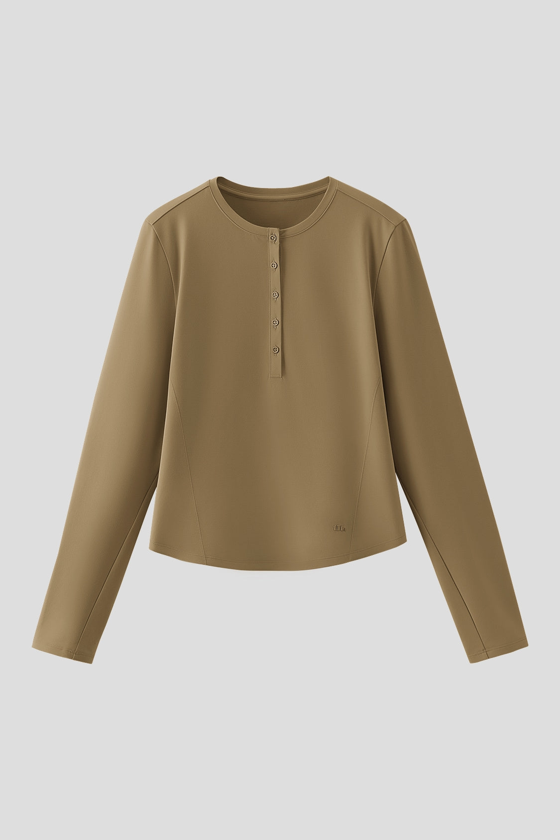 Women's Slim-Fit Long-Sleeve Henley T-Shirt CT022