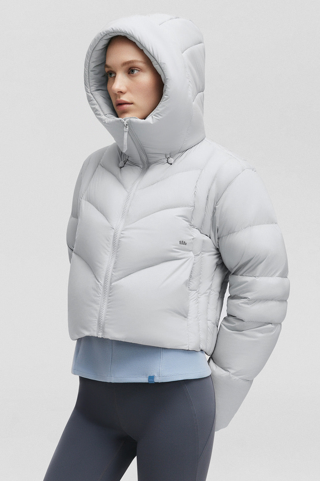 beneunder lofthaven womens extra warmth short down jacket #color_blue gray