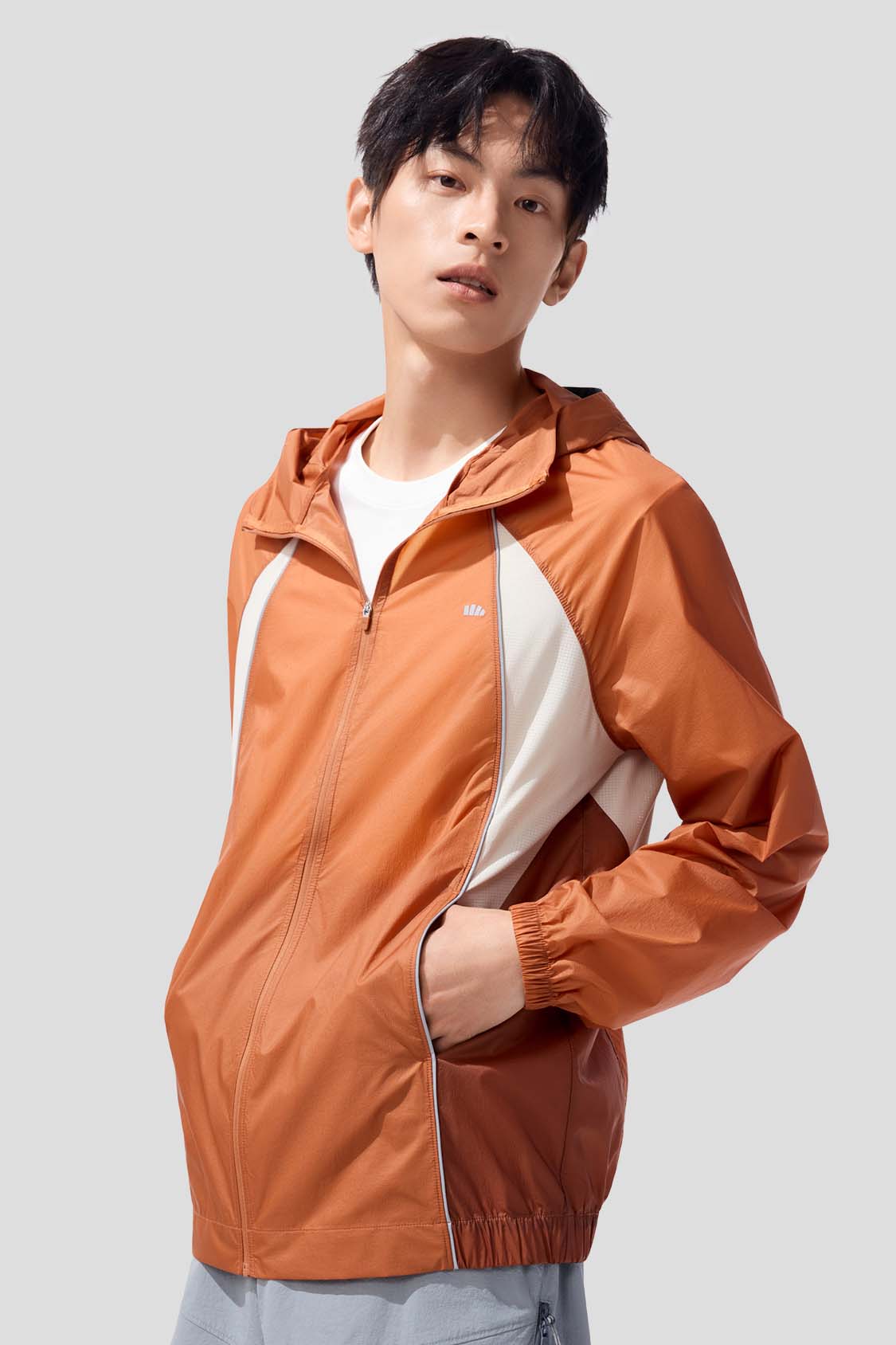 beneunder men's sun protection jacket #color_orange