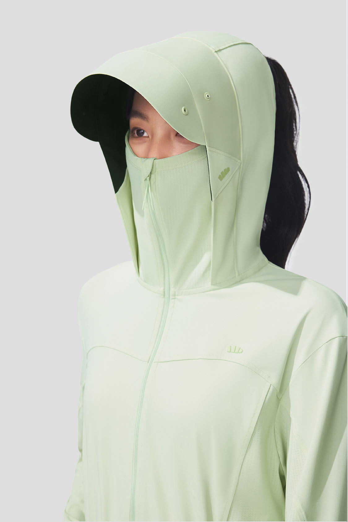 beneunder women's sun protection jacket #color_green