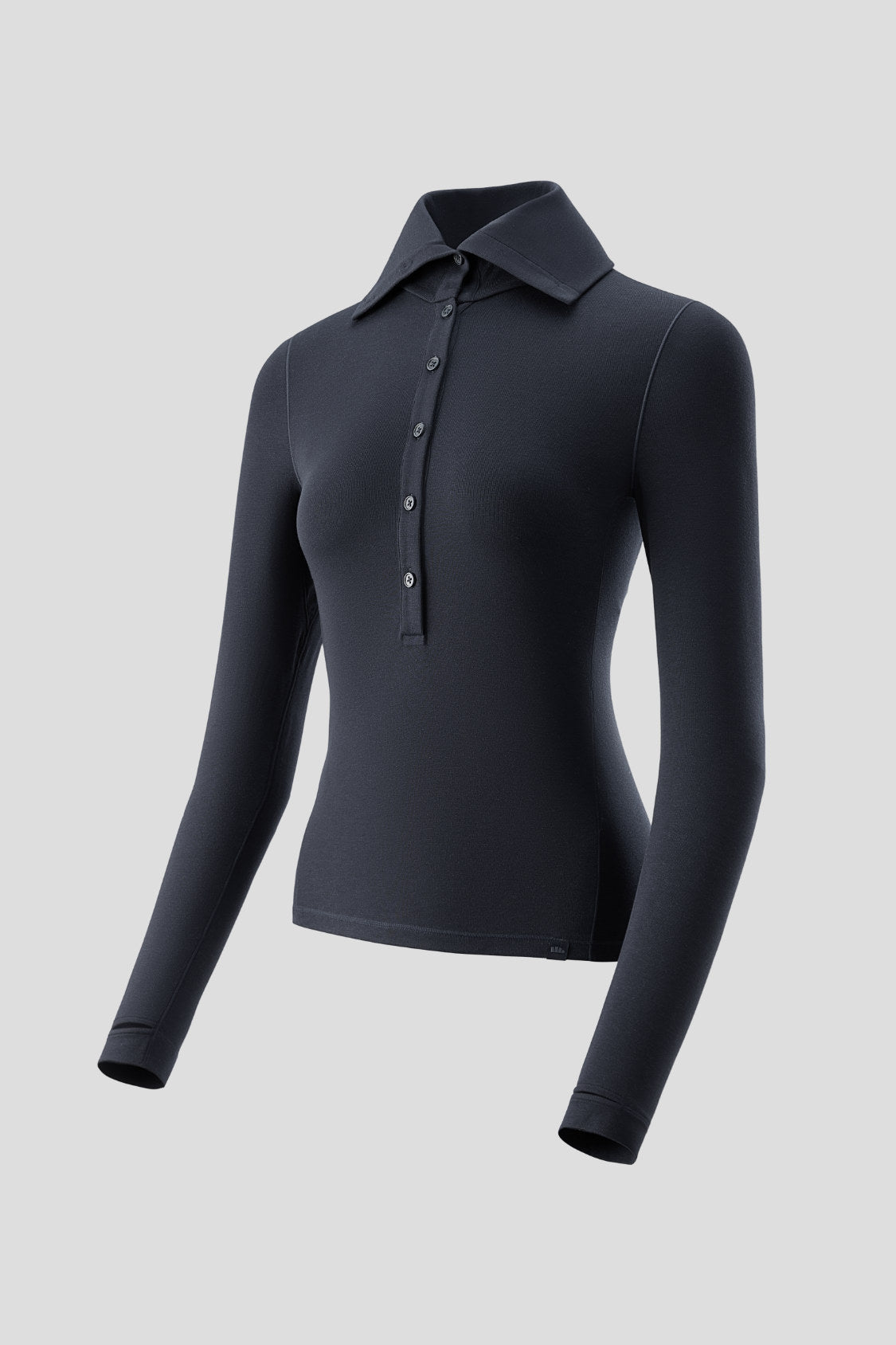 Women's Wool-Blend Collared Base Layer Top (Mid Warmth) HW001