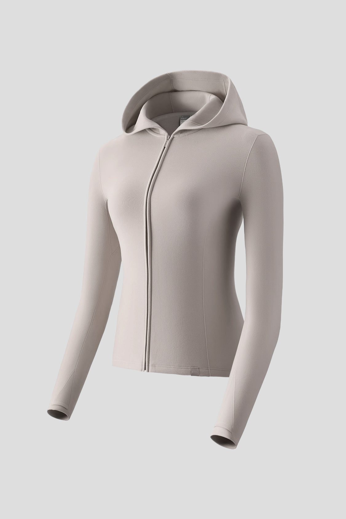 Women's High-Stretch Fleece Two-Way-Zip Hooded Base Layer Top (Mid Warmth) PM023