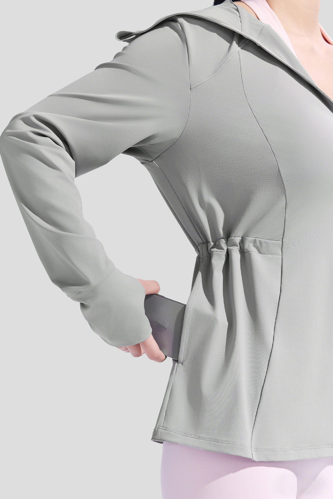 Women's Cinched Waist Sun Protection Jacket UPF 200+ AL009