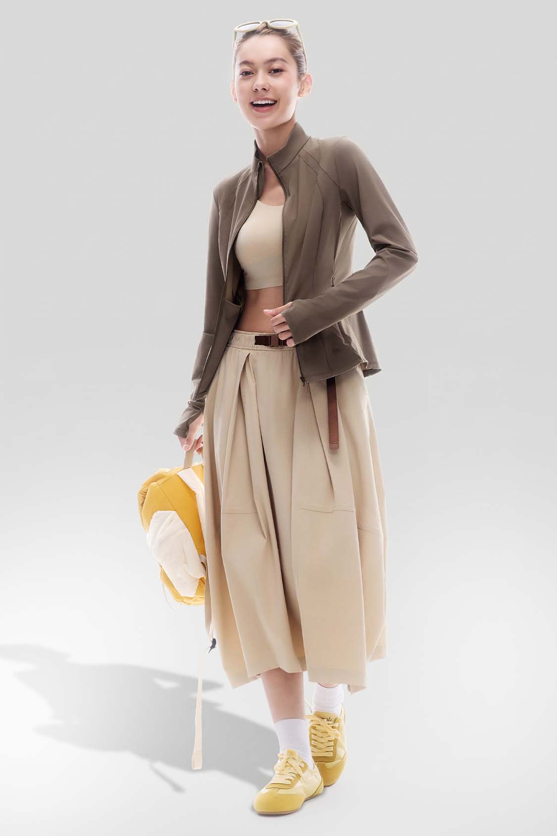 Women's Slim-Fit Sun Protection Jacket with Stand Collar UPF 50+ AL013