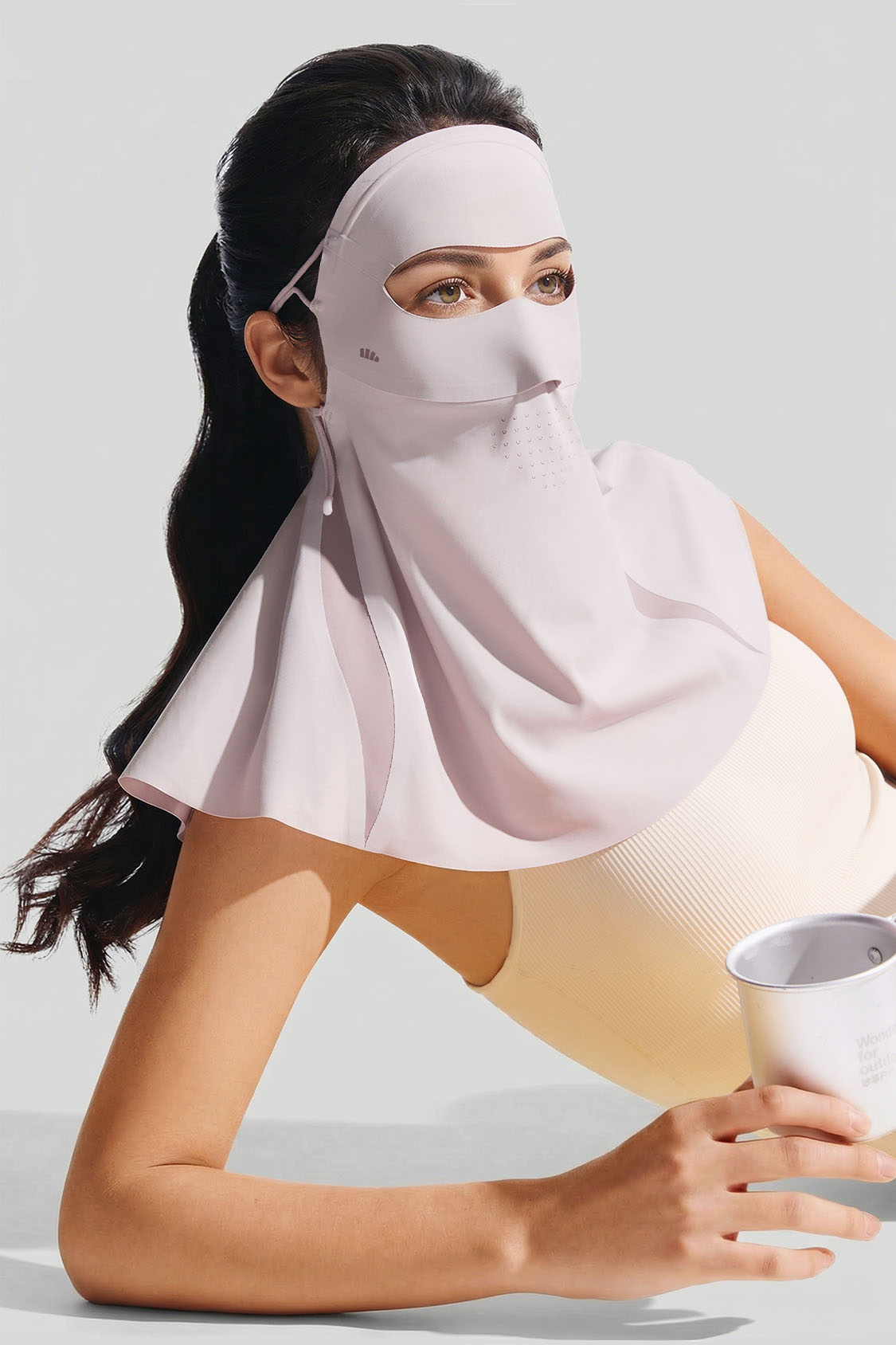 Sun Protection Mask for Women, UPF 50+ Lightweight Face Cover AL207