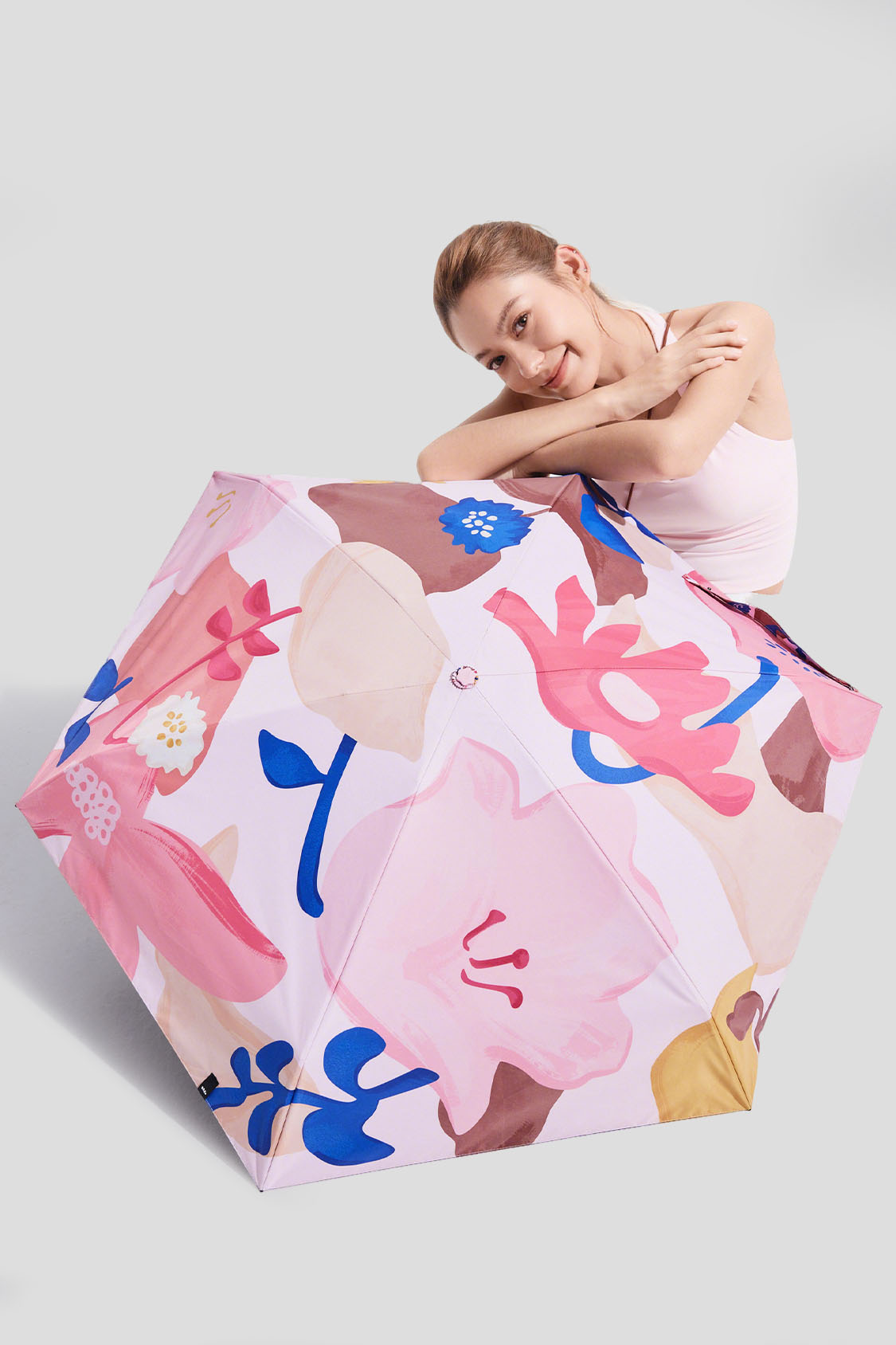 折叠 - 五折防晒伞 UPF50+