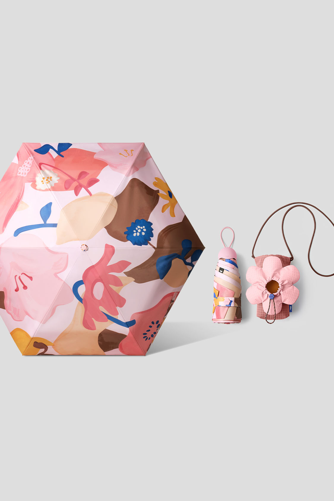 折叠 - 五折防晒伞 UPF50+