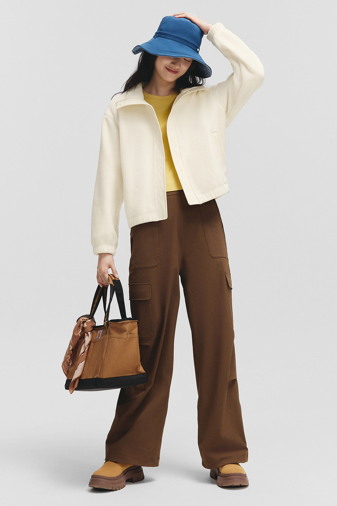 beneunder cozydrift womens light warmth relaxed fit fleece jacket#color_beige