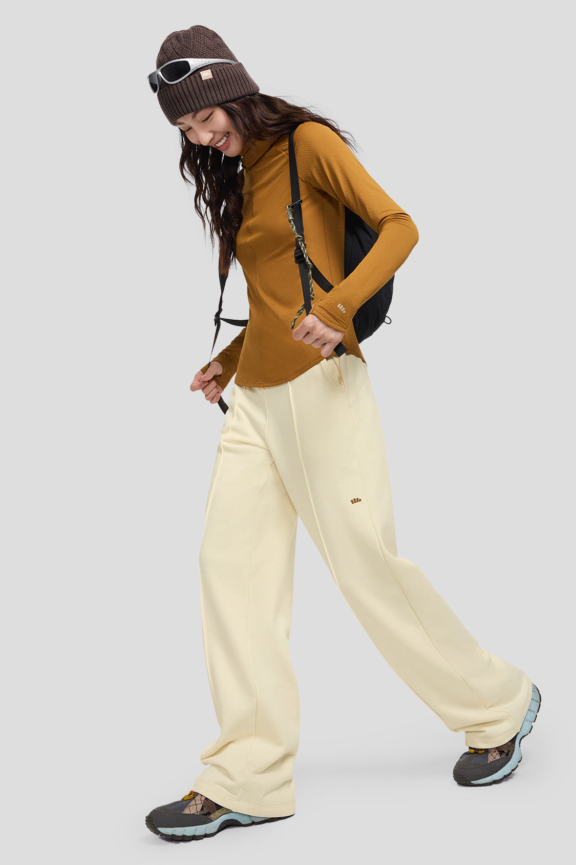 beneunder women's wide leg pants #color_beige