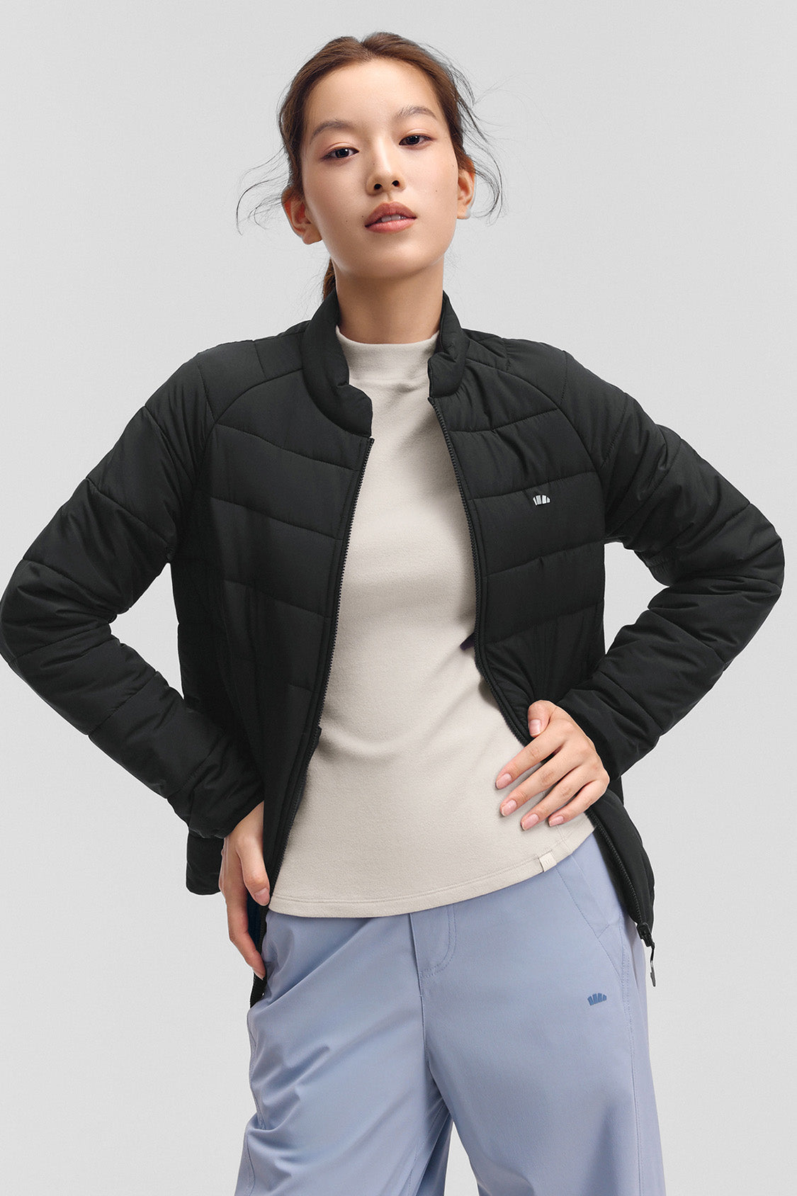 beneunder alpinecore – women’s insulated shell jacket (regular fit, warm liner) #color_black