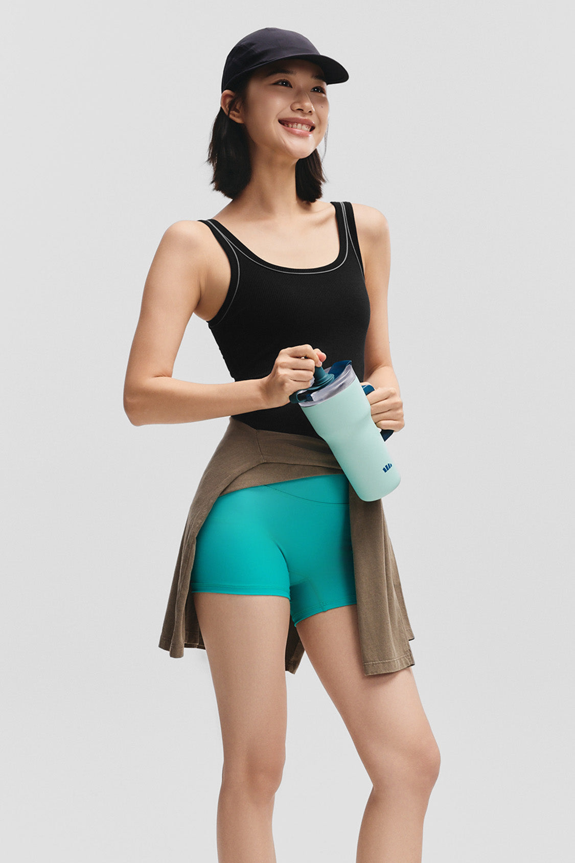 beneunder braflex womens bra in seamless tank top #color_black